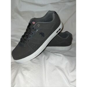 US POLO Assn. Shoes Mens 7 Casual Faux Suede Sneakers Charcoal Gray